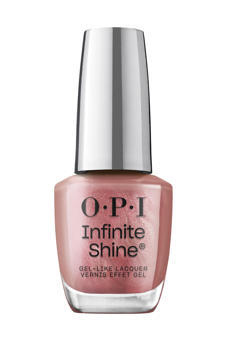 OPI bottle front view showing Chicago Champaign Toast with glossy finish benefit
