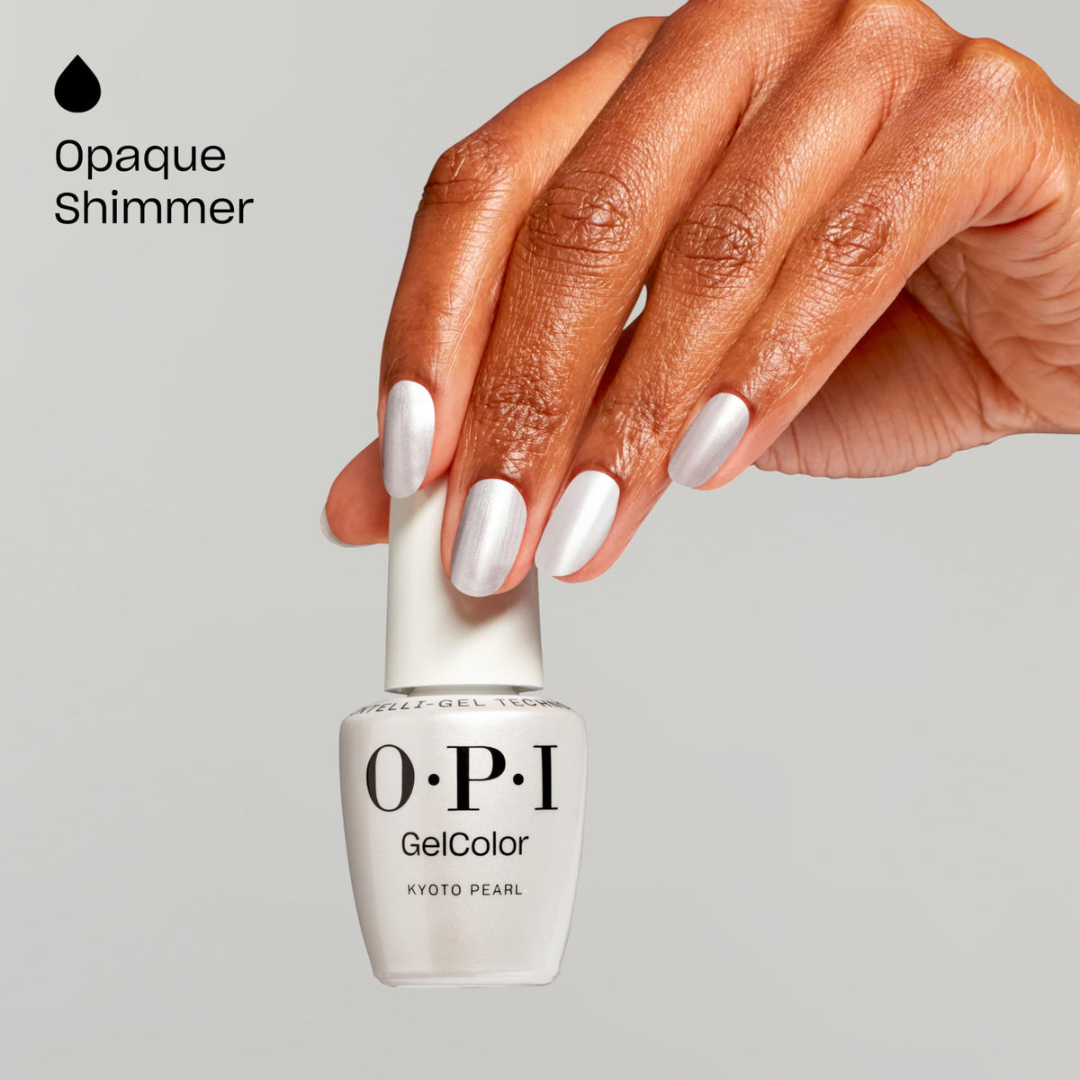 OPI cured nail shine displaying high-gloss, long-lasting salon result