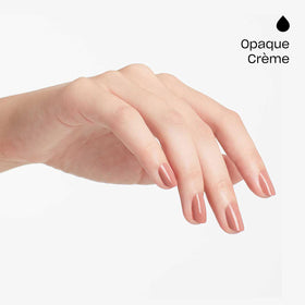 OPI cured nails under LED lamp illustrating fast dry benefit
