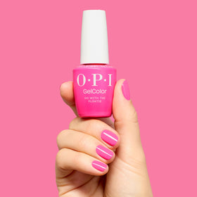 OPI cured nail close-up showing high-gloss finish and chip resistance