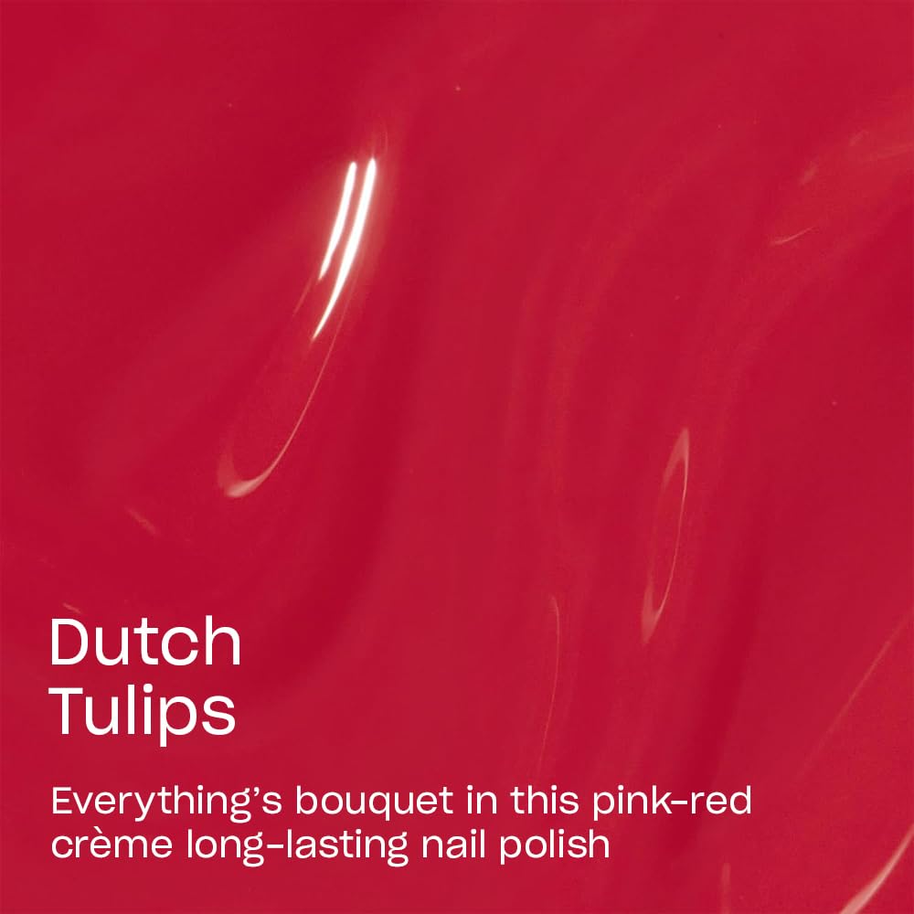 OPI nail swatch on hand displaying Dutch Tulips vibrant color and shine