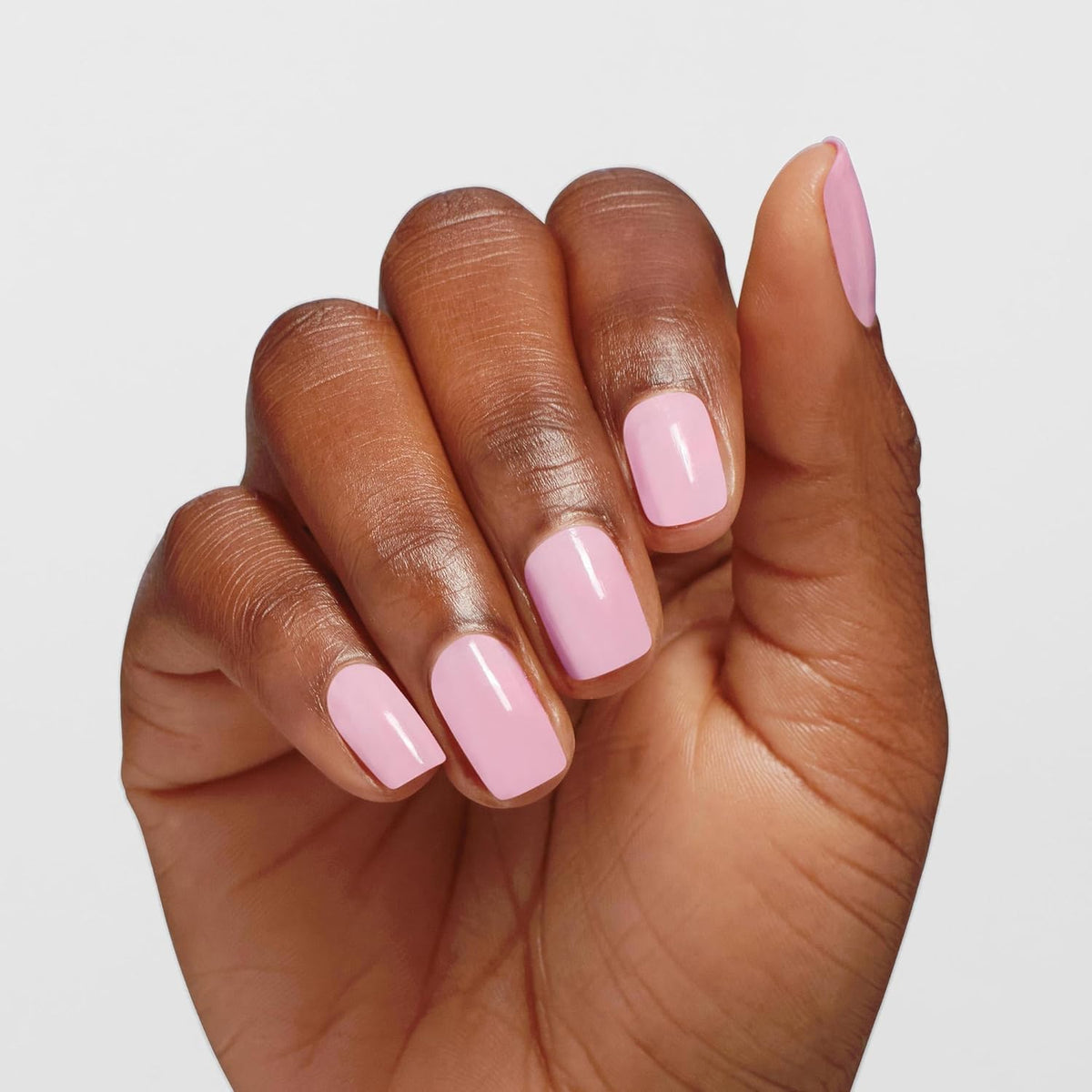 OPI polish applied on nails showing gel-like shine and long-wear benefit