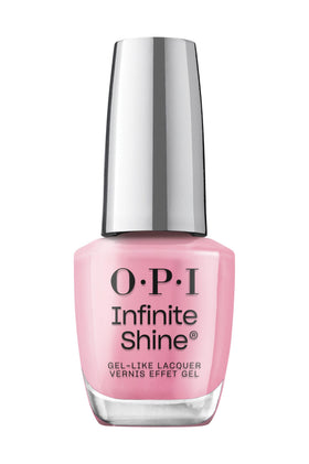 OPI Flamingo Your Own Way front bottle showing bright pink crème and glossy finish benefit