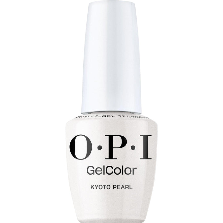 OPI front packaging showing Kyoto Pearl and professional polish benefits