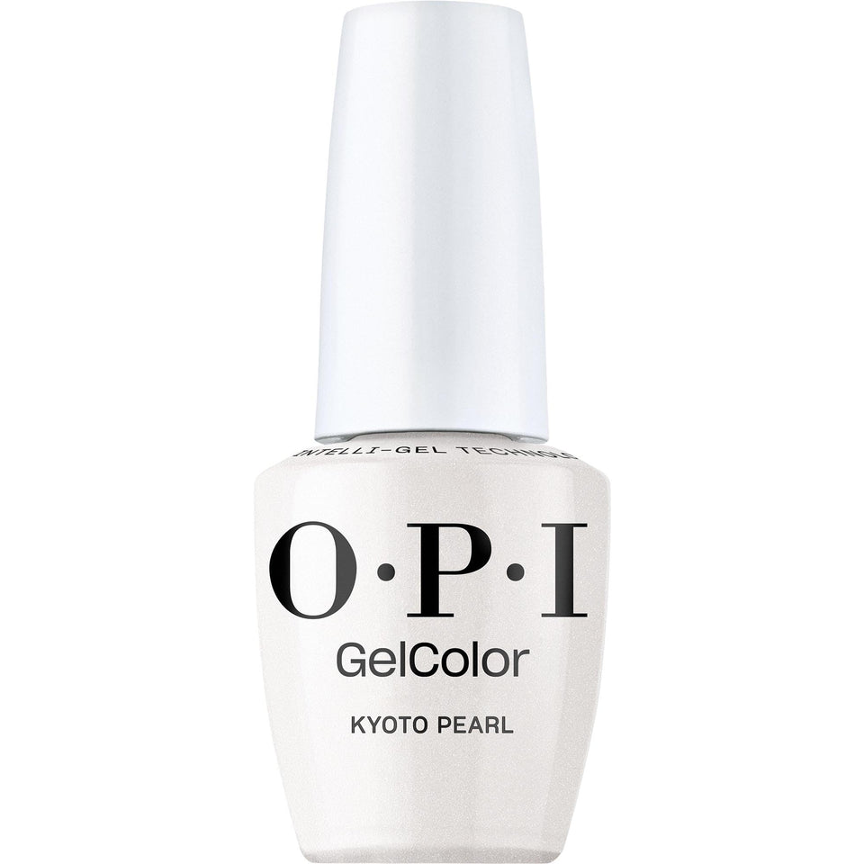 OPI front packaging showing Kyoto Pearl and professional polish benefits
