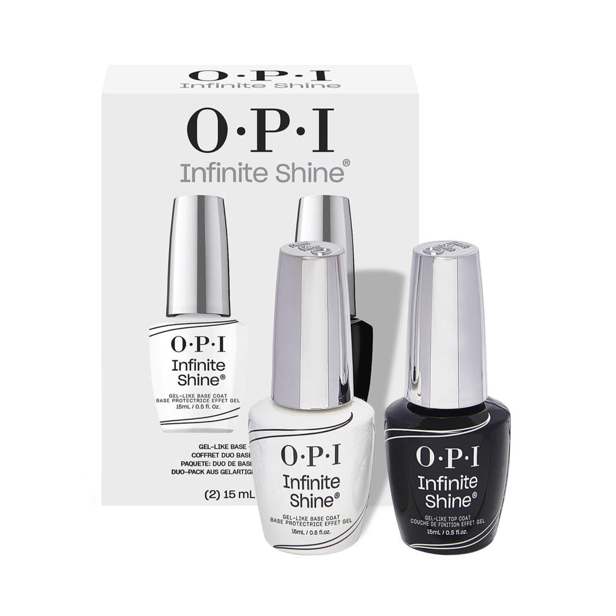 OPI front packaging showing duo set and long-wear benefits