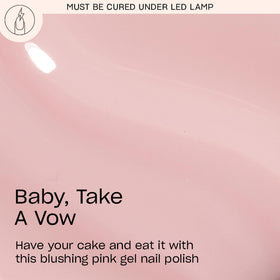 OPI GelColor brush stroke of Baby, Take a Vow showing smooth coverage benefit