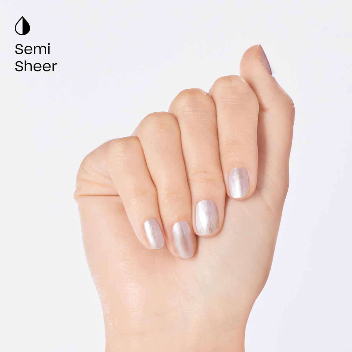 OPI hands wearing Chiffon-d of You showing salon shine benefit