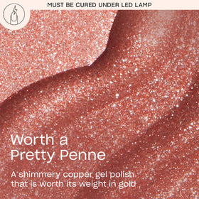 OPI bottle label close-up displaying shade name and product details benefit