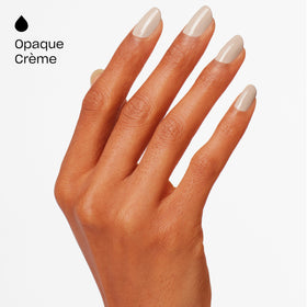 OPI gel curing under LED lamp illustrating fast, smudge-proof benefit