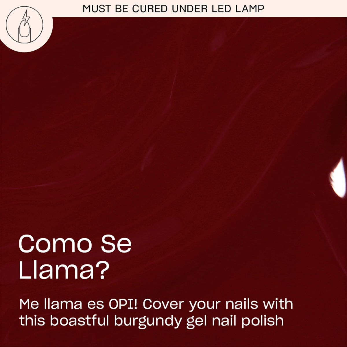 OPI brush stroke of Como se Llama? showing smooth coverage benefit