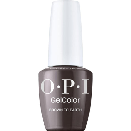 OPI bottle front view showing rich dark brown color and glossy benefit