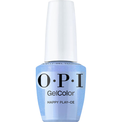 OPI bottle front view showing Happy Play-ce and salon-quality shine
