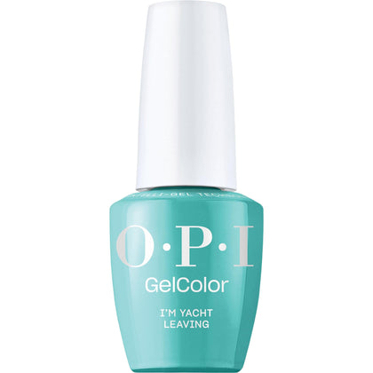 OPI bottle front packaging showing bright turquoise color and brand clarity