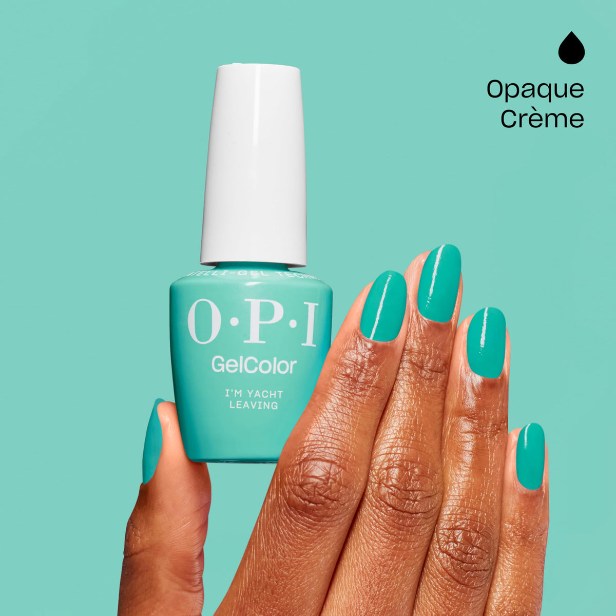 OPI close-up of gel texture highlighting smooth self-leveling finish
