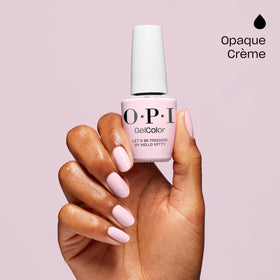 OPI polished nails in cool pink on hands showing salon-grade finish benefit
