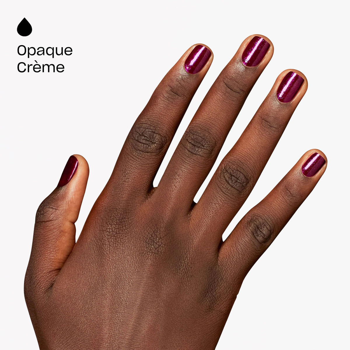 OPI product label close-up showing formula details and trust benefit