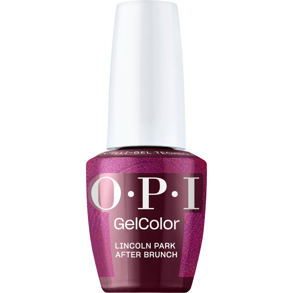 OPI bottle front view showing Lincoln Park After Brunch shade and sheen benefit