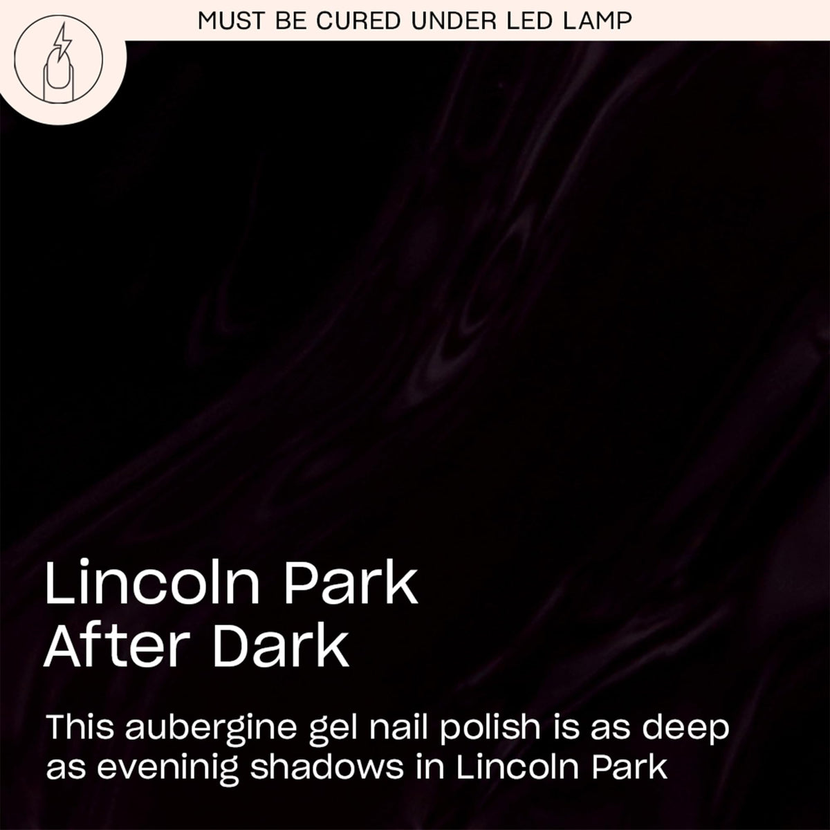 OPI brush stroke of Lincoln Park After Dark showing smooth, opaque coverage benefit