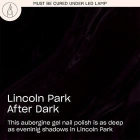 OPI brush stroke of Lincoln Park After Dark showing smooth, opaque coverage benefit