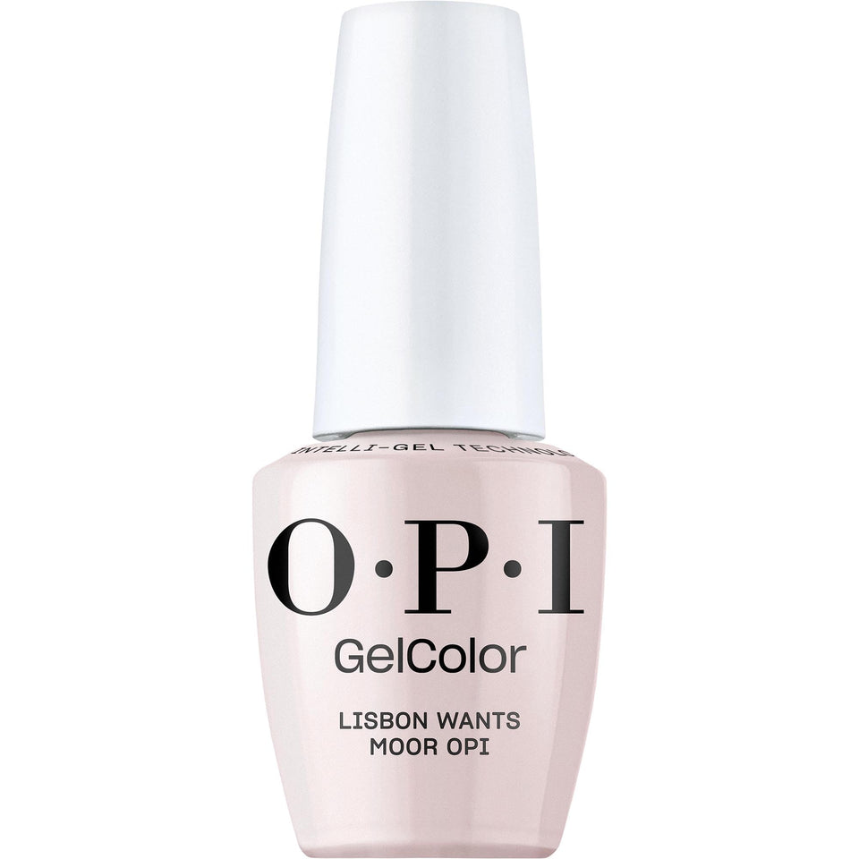 OPI bottle front view showing shade and glossy finish benefit