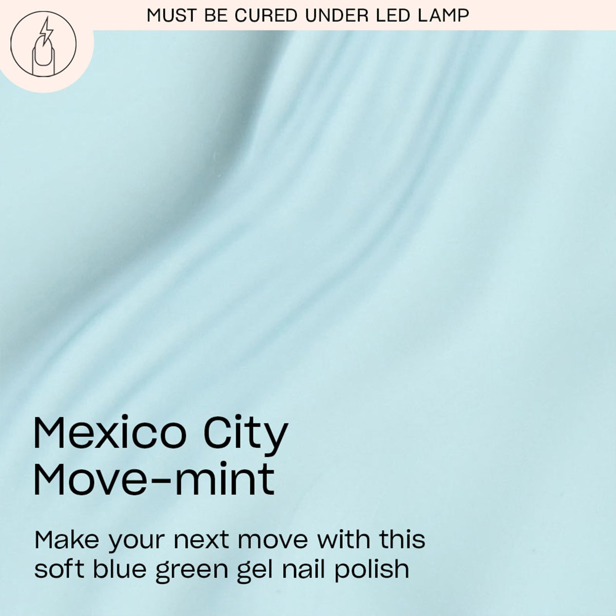 OPI Intelli-Brush close-up applying Move-mint for precise, even coverage benefit