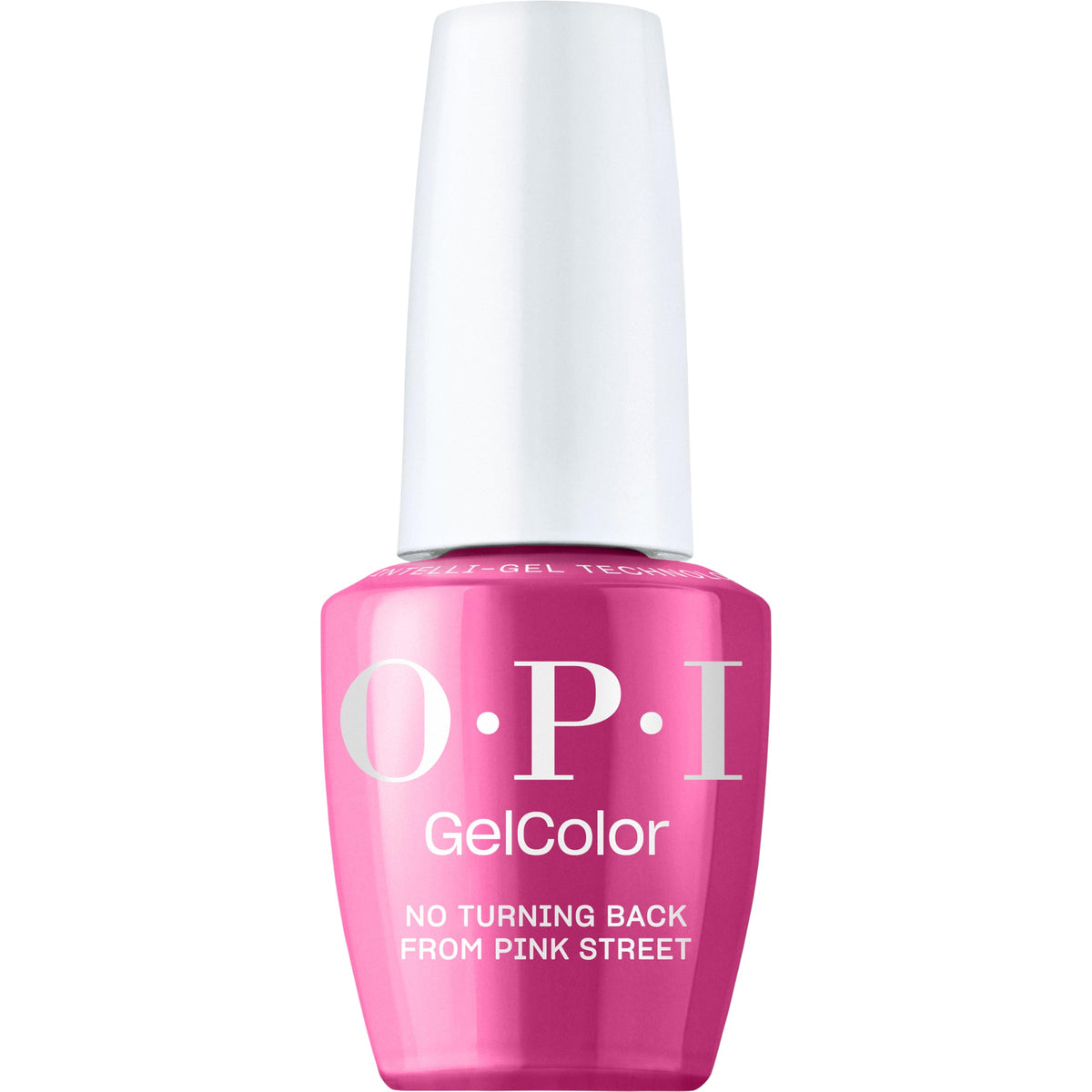 OPI bottle front packaging showing bright orchid-pink shade and brand