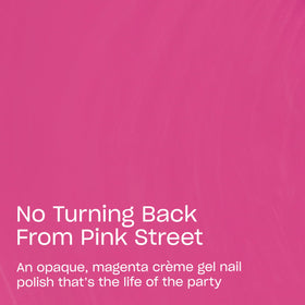 OPI brush applying electric orchid-pink gel for smooth, even coverage