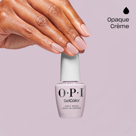 OPI swatch wheel showing opaque cool neutral purple-gray for shade comparison