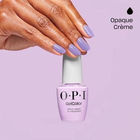 OPI polish applied on fingernails showing wearable lavender shade and salon finish
