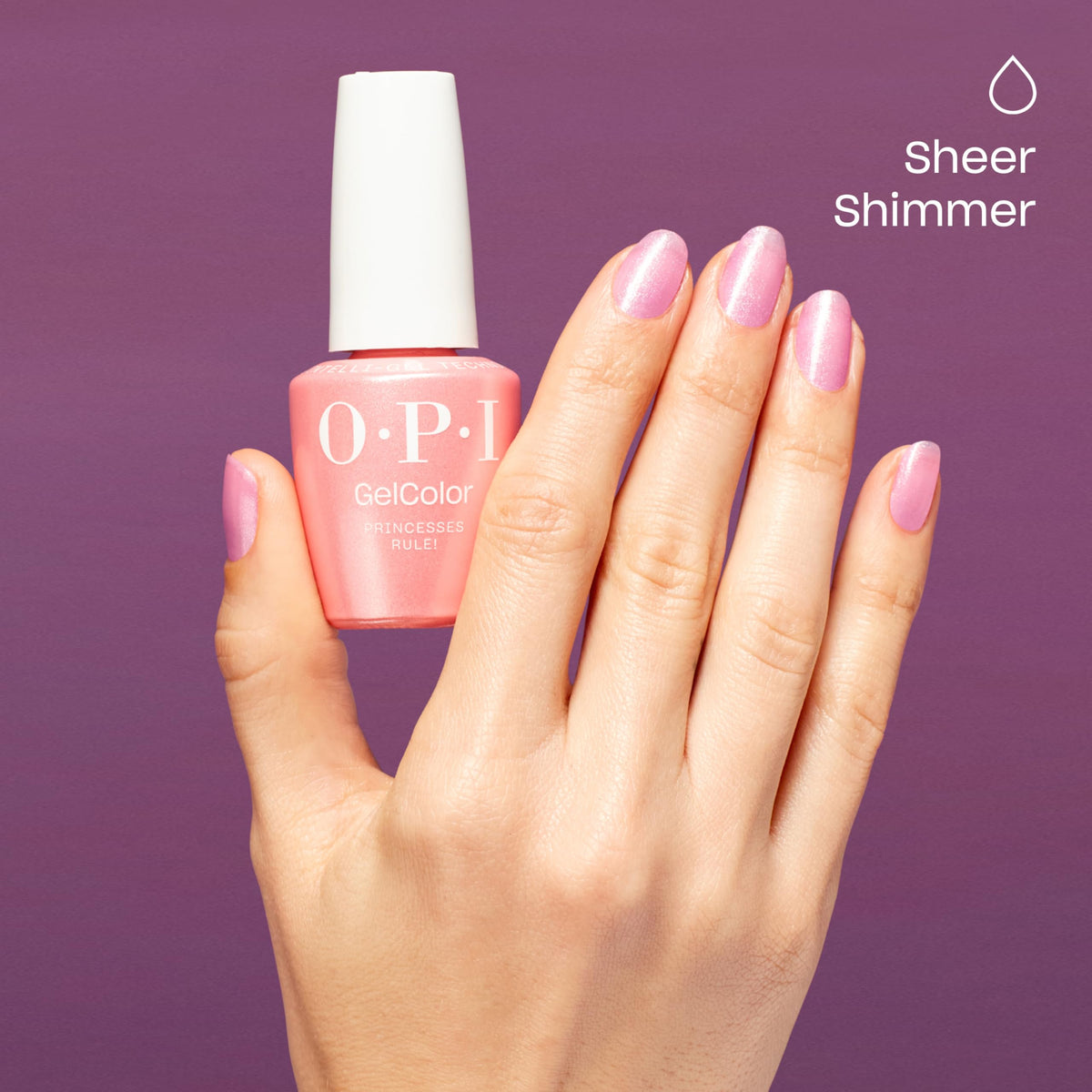 OPI gel curing under LED lamp showing fast 30-second cure for smudge-free nails