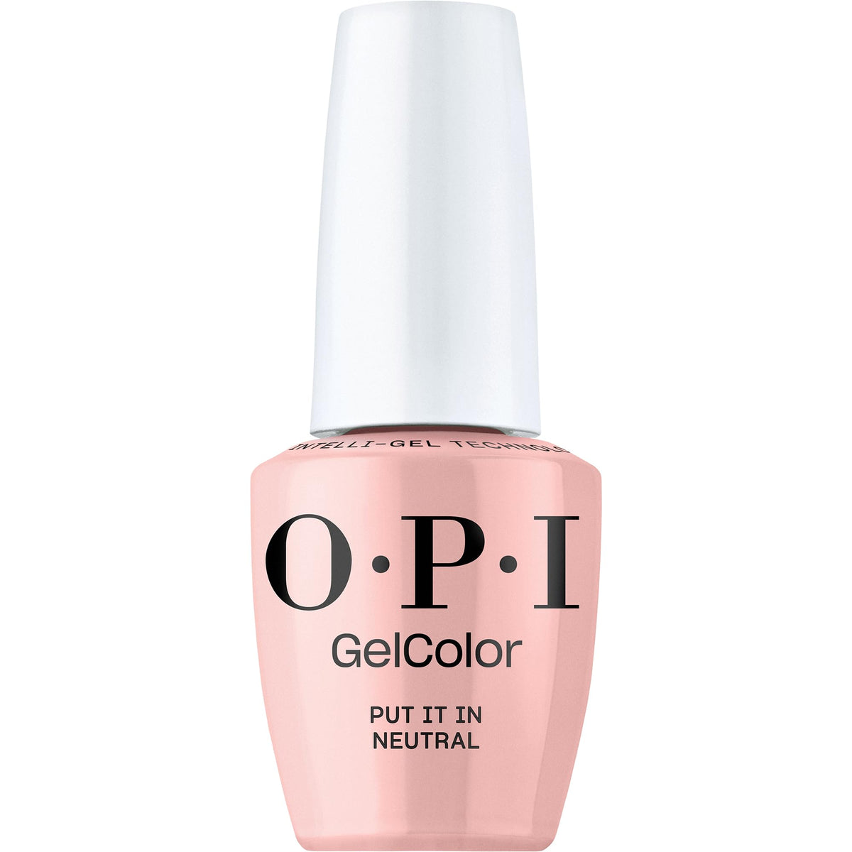 OPI bottle front view showing shade and glossy finish benefit