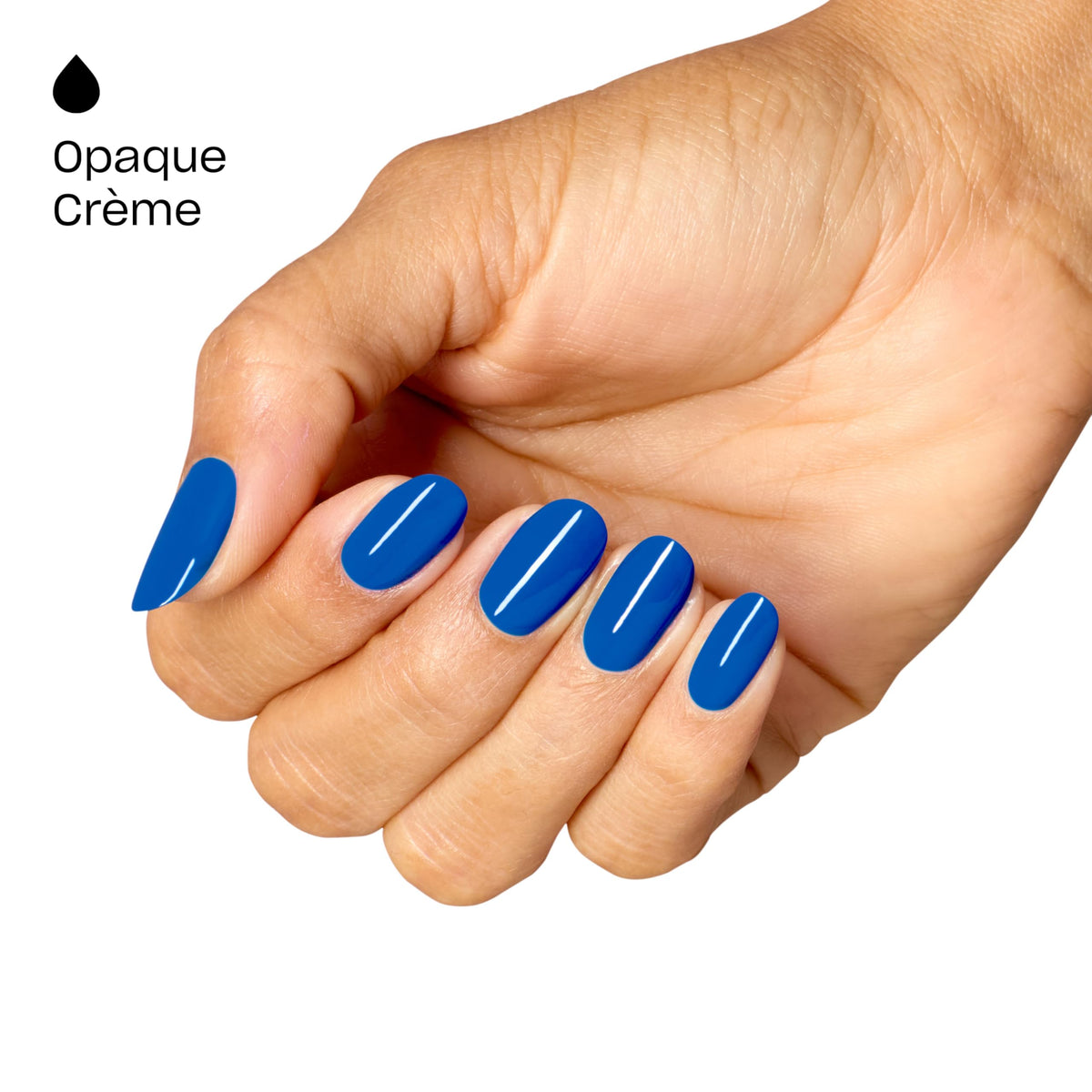 OPI bottle curing under LED lamp showing quick 30-second cure benefit
