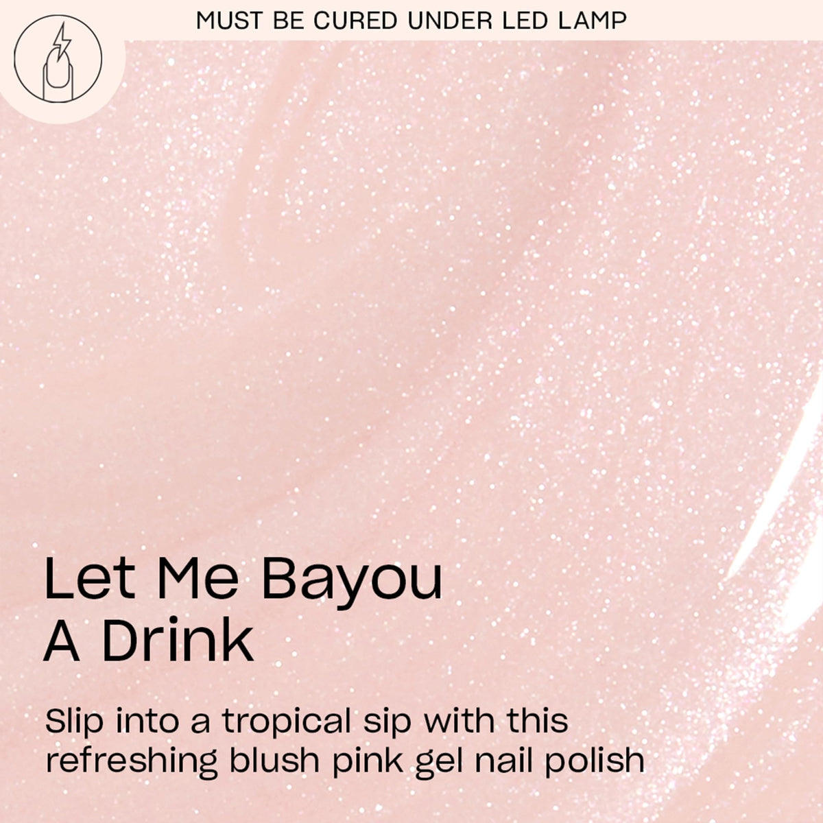 OPI gelcolor shade swatch on a nail wheel illustrating buildable pink shimmer