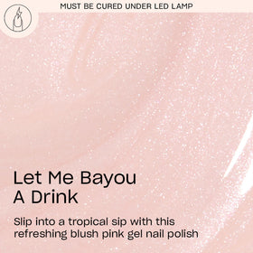 OPI gelcolor shade swatch on a nail wheel illustrating buildable pink shimmer