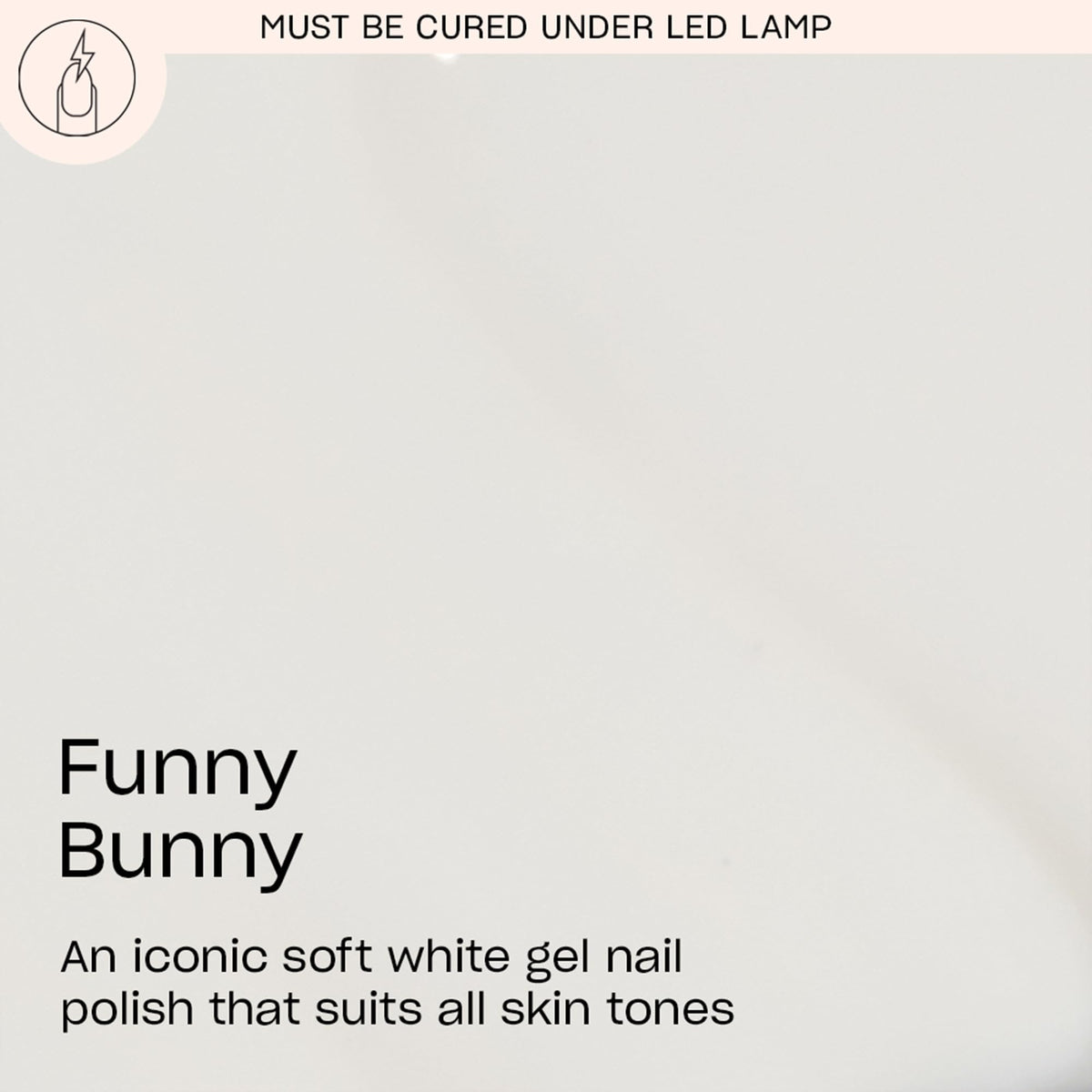OPI GelColor Funny Bunny swatch wheel displaying soft white translucency benefit