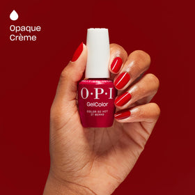 OPI close-up of gel texture showing self-leveling formula benefit