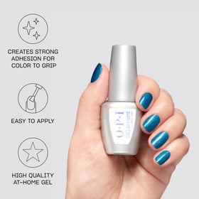 OPI GELement base coat close-up of gel consistency highlighting spreadability for thin coats