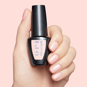 Before-and-after nails with OPI GELement illustrating visible shine and transformation benefit