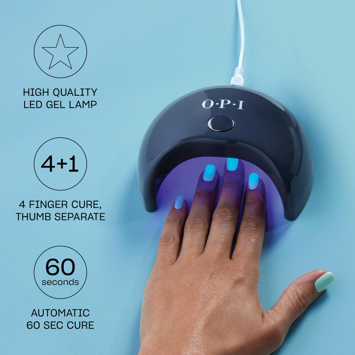 OPI GELement curing nails in use demonstrating fast salon-quality results