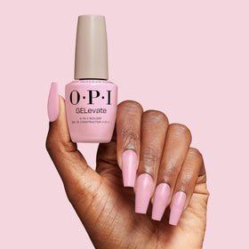 OPI GELevate bottle on a salon tray showing professional-ready convenience benefit