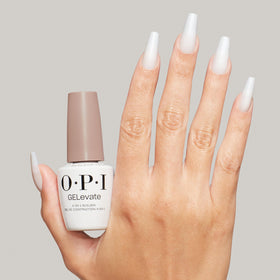 OPI GELevate close-up texture of gel highlighting smooth spreadability and easy filing benefit