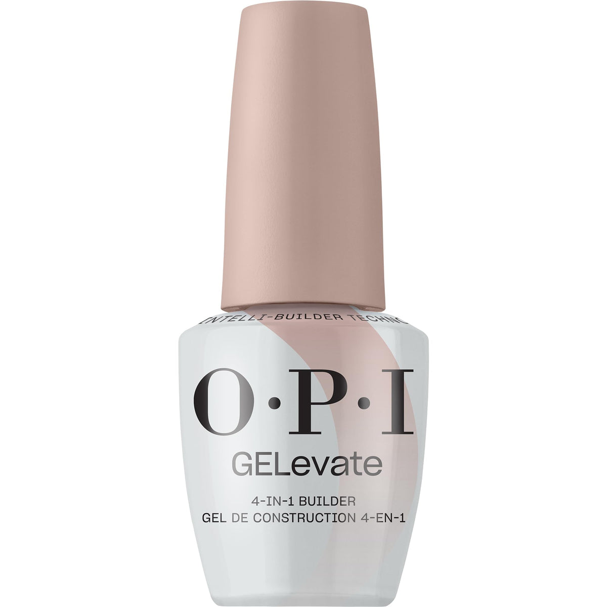 OPI clear builder gel bottle front showing brand and product benefits