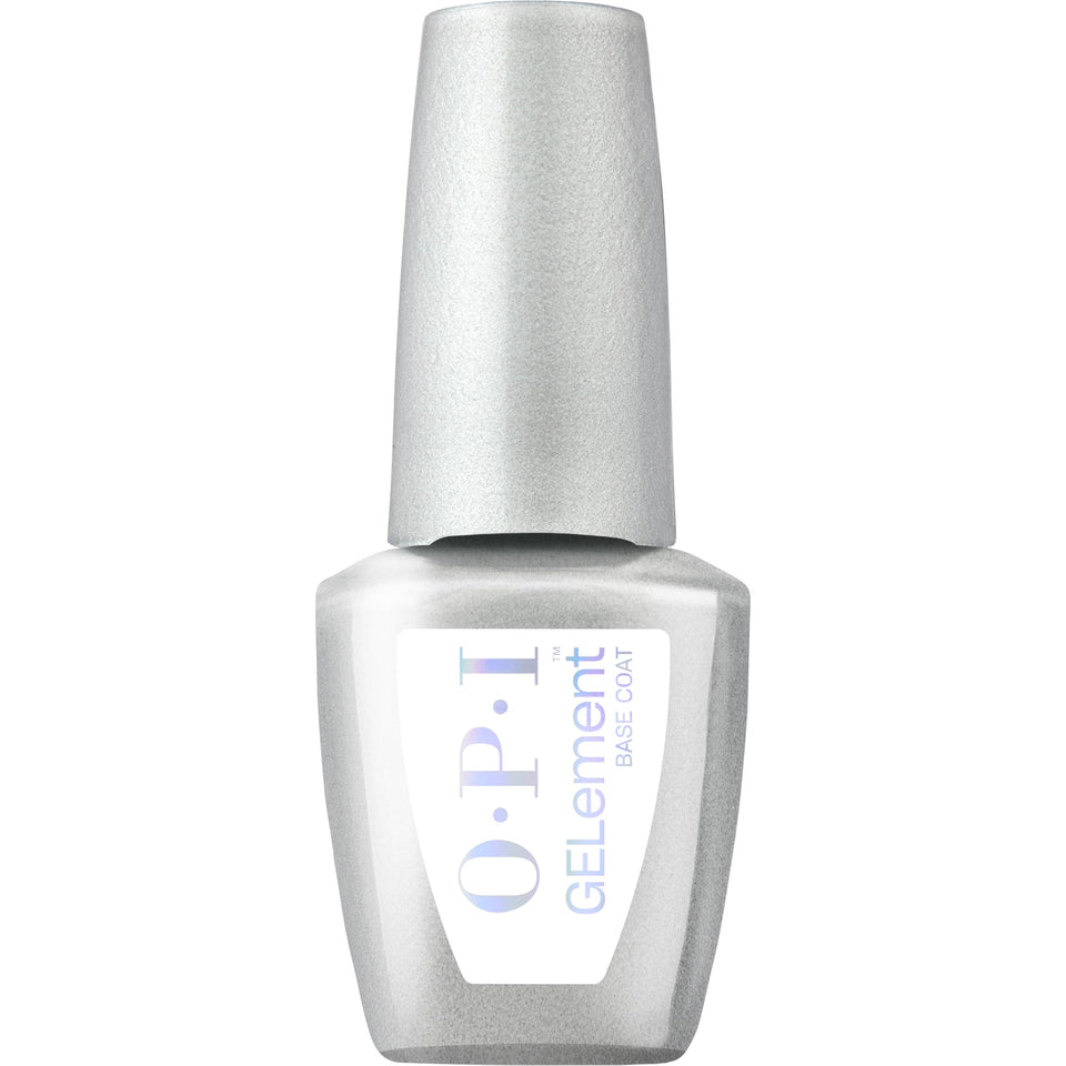 OPI GELement base coat front packaging showing bottle and label, conveys professional reliability