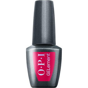 OPI GELement bottle front view showing vibrant hot-pink shade and gloss benefit