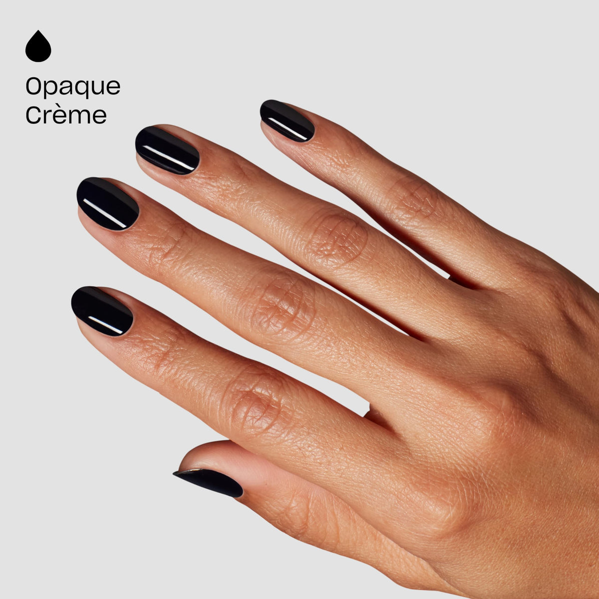 OPI gel nail tip with EMOtional for size and opacity comparison
