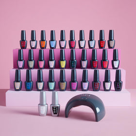 OPI bottle next to a coin for scale highlighting convenient 0.3 fl oz size