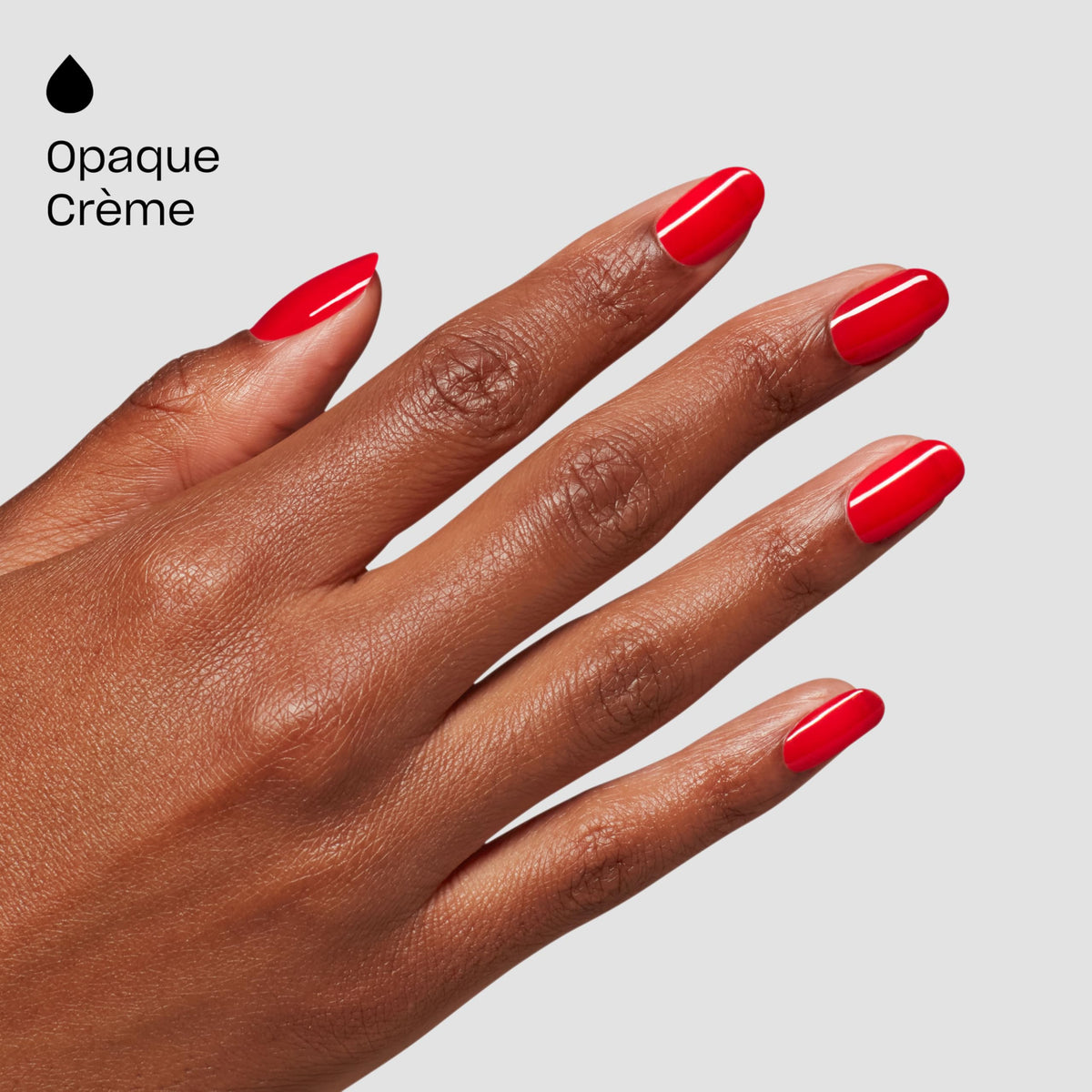 OPI GELement Glossy Goddess curing under LED lamp highlighting fast cure benefit