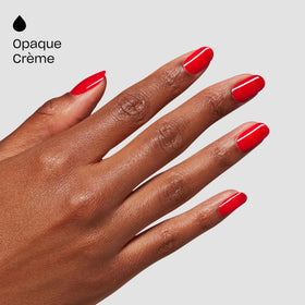 OPI GELement Glossy Goddess curing under LED lamp highlighting fast cure benefit