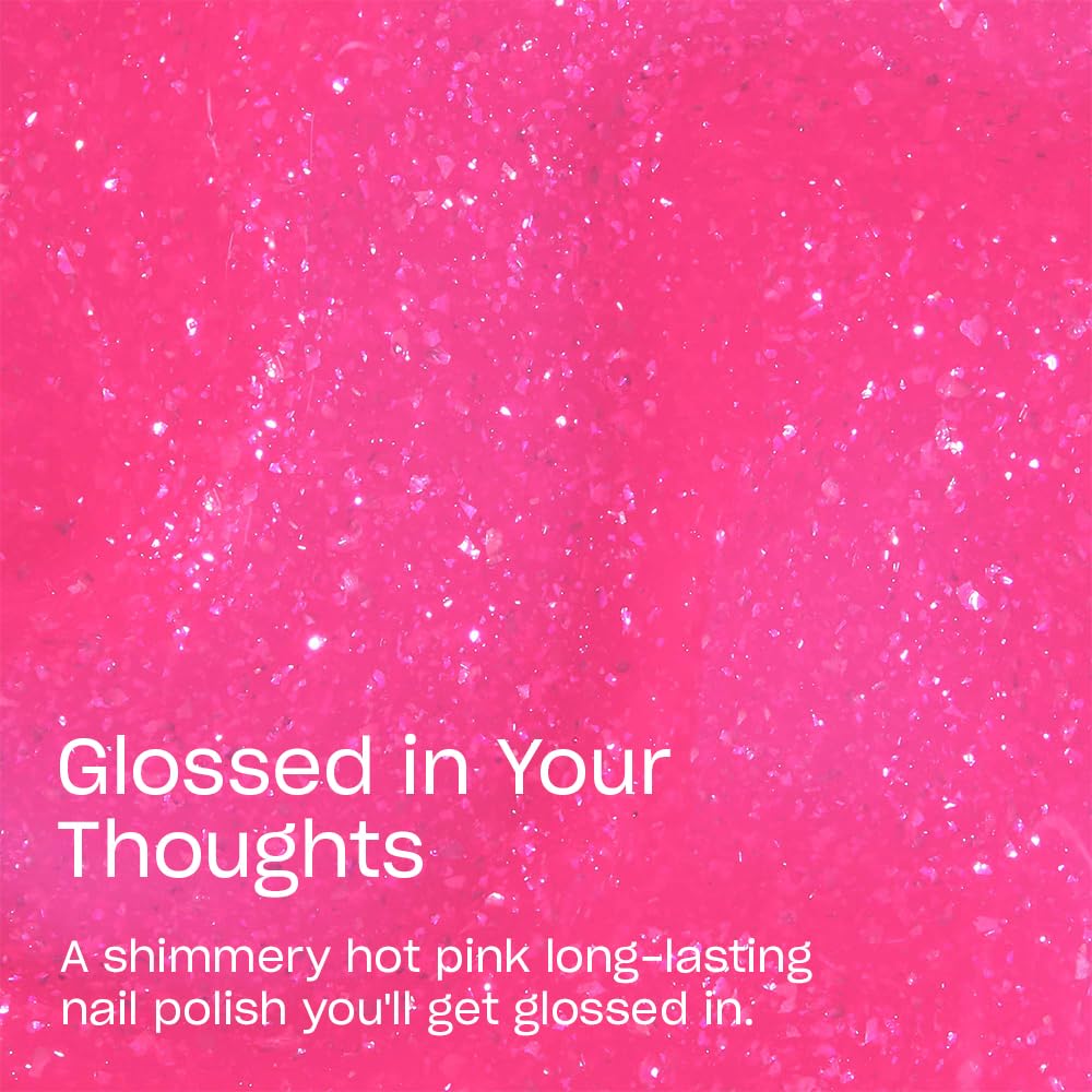 OPI close-up swatch on tip highlighting sheer pink shimmer and salon gloss
